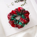 Simple Christmas Plaid Elastic Hair Scrunchie 6W6HSR442