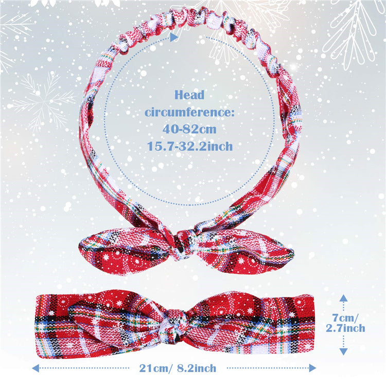 Cute Christmas Bunny Ears Elastic Knotted Headband 6W6HBD360
