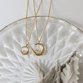 Trendy Rhinestone Moon Pendant Choker Necklace 6W6JNC1080