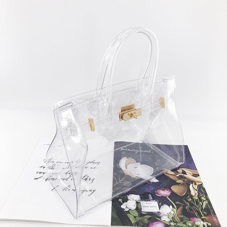 Jelly Clear Tote Stadium Approved Shoulder Bag 6W10BBG2123