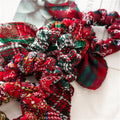 Christmas Plaid Bunny Ear Bow Hair Scrunchie 6W6HSR440
