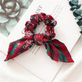 Christmas Plaid Bunny Ear Bow Hair Scrunchie 6W6HSR440