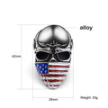Retro Human Skeleton Style USA Flag Ring 8ZA6JRG209T