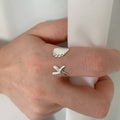Minimalist Electroplated Starfish Statements Open Ring 8ZA6JRG141L