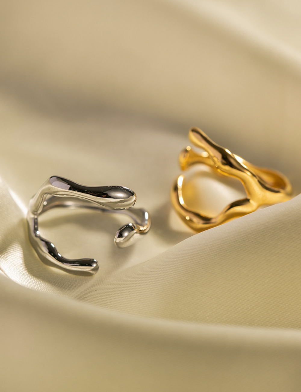 Geometric Cross Adjustable Ring DPJR61