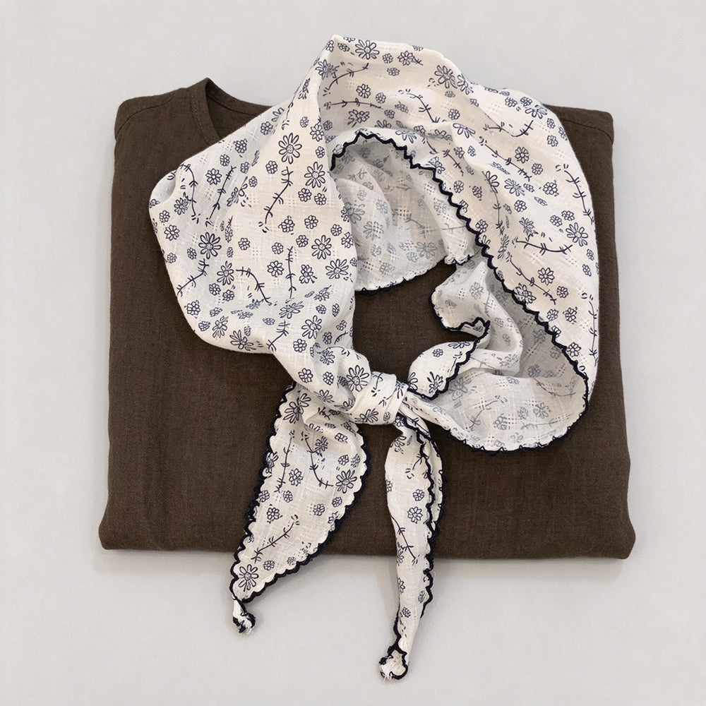 Retro Color Block Paisley Print Triangle Scarf 6W6NSC224