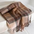 Vintage Plaid Fringe Scarf - DippedShop Wholesale - #7187