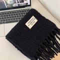 Warm Solid Color Tassel Wool Scarf 6W6NSW259