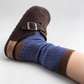 Houndstooth Striped Crew Socks - DippedShop Wholesale - #0643