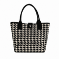 Vintgae Plaid Large Capacity Knit Tote Bag 6W10BBG1813