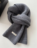 Minimalist Solid Color Versatile Warm Knit Scarf 6W6NSC89