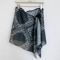 Retro Floral Print Asymmetrical Tie Waist Hip Scarf 6W1SL44