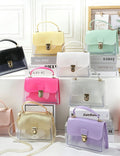 Stylish Clear Jelly Square Handbag Crossbody Bag 6W10BBG2113