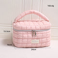 Minimalist Solid Color Quilt Shell Cosmetic Bag 6C5CO271