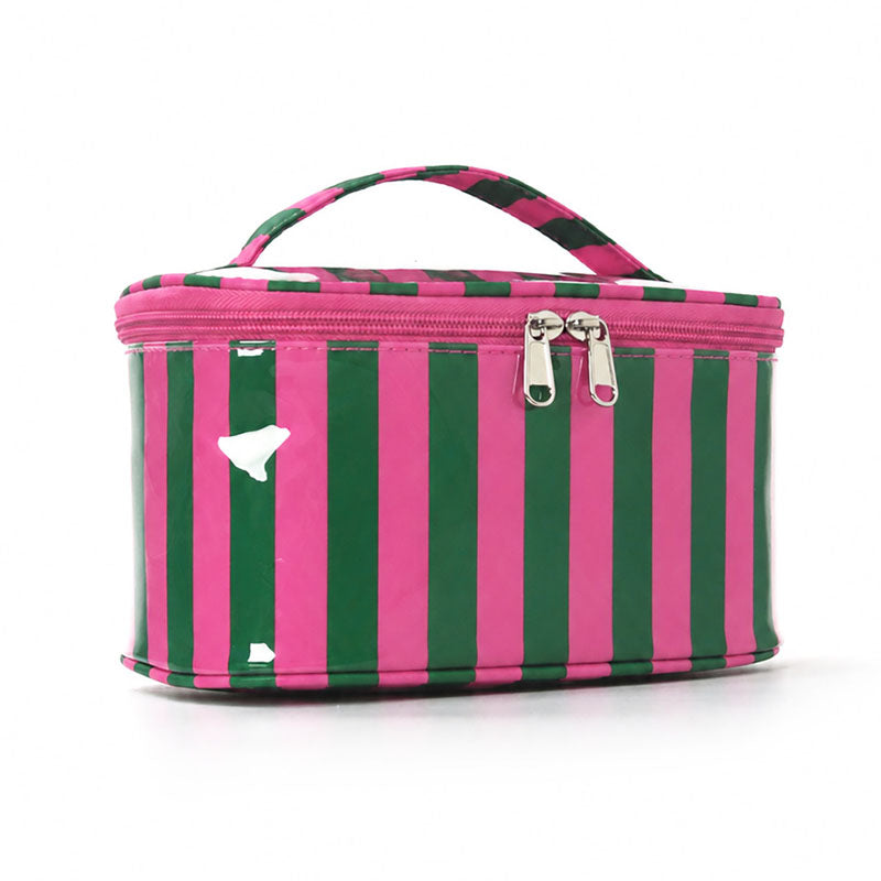 Color Block Striped Makeup Bag - DippedShop Wholesale - #3891