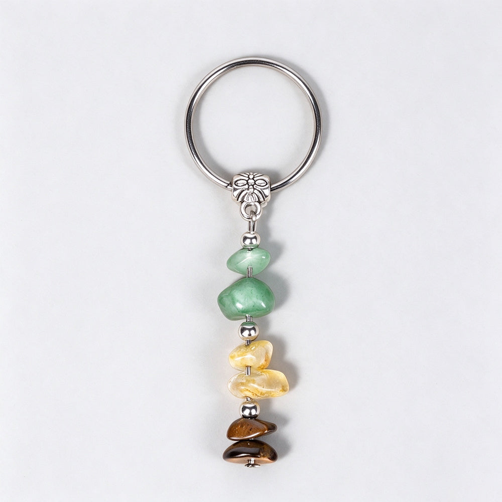 Natural Stone Crystal Keychain - DippedShop Wholesale - #7635