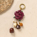 Natural Nut Shell Keychain - DippedShop Wholesale - #7027