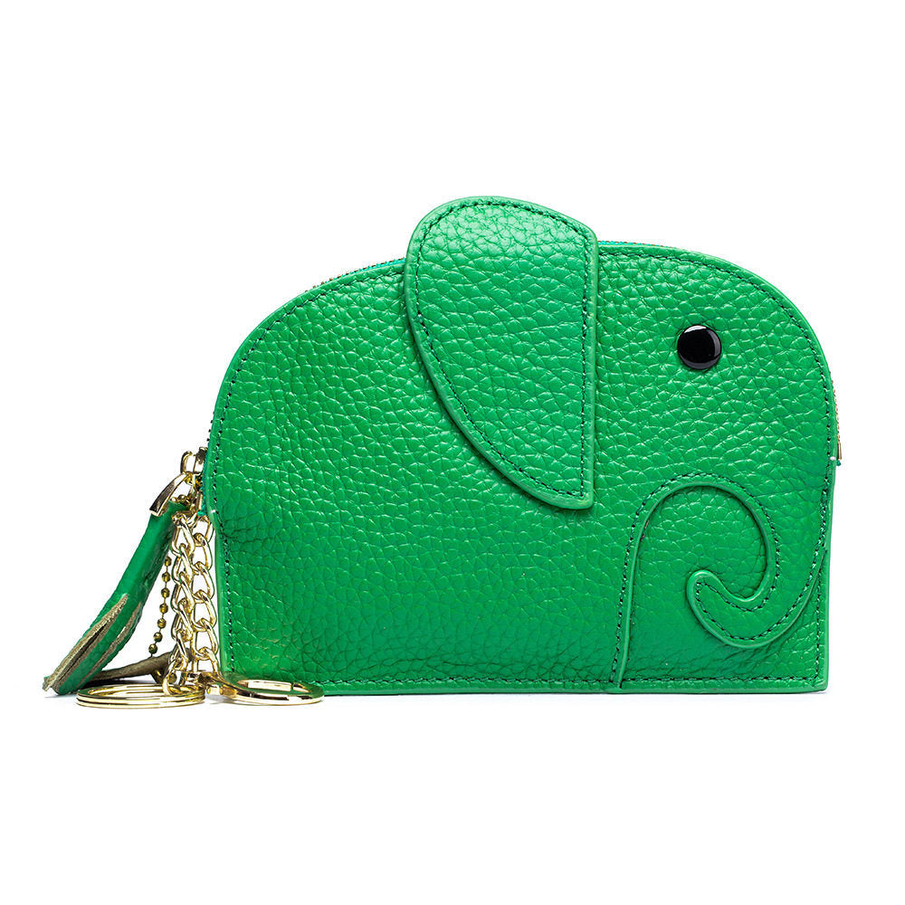 Cute Elephant Leather Mini Coin Purse 6W10BWB303