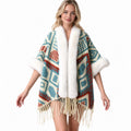 Faux Fur Knit Poncho Cape - DippedShop Wholesale - #4819