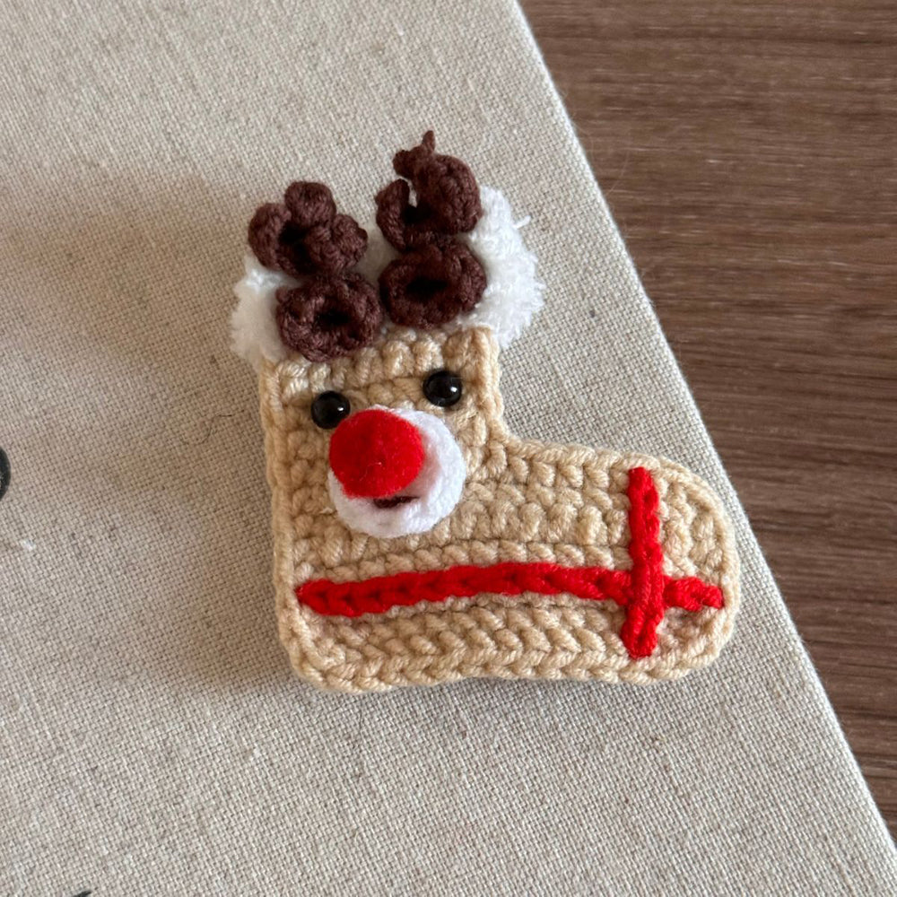 Crochet Christmas Tree Hair Clip - DippedShop Wholesale - #0835