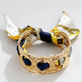 Chunky Gold Hammered Hollow Cuff Scarf Bracelet 6W6JBR746