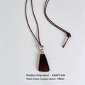 Wooden Geometric Pendant Necklace - DippedShop Wholesale - #6883