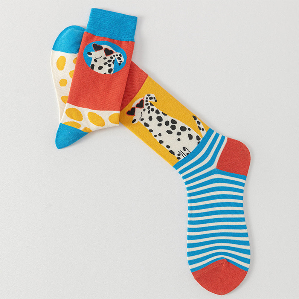 Asymmetrical Cartoon Crew Socks - DippedShop Wholesale - #0803