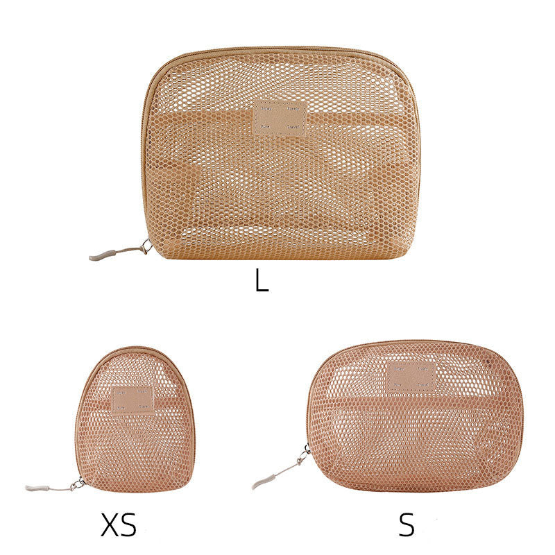 Dopamine Solid Color Mesh Portable Makeup Bag MK2BW6S10BOB83