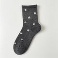Flower Print Crew Socks - DippedShop Wholesale - #7251