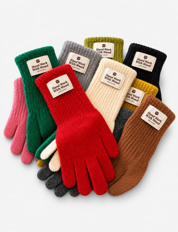 Minimalist Solid Color Full Finger Warm Gloves 6W6GLO88