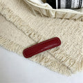 Simple PU Leather Rectangle Snap Hair Clip 6W6HCP1624