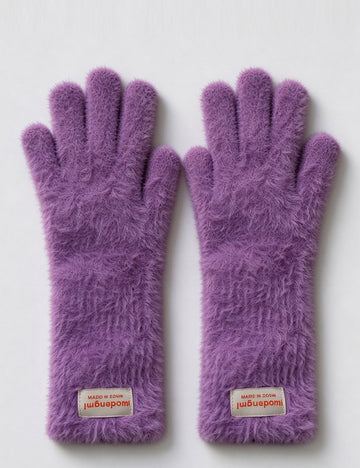 Fuzzy Plush Touchscreen Gloves - DippedShop Wholesale - #6371
