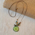 Flower Resin Pendant Necklace - DippedShop Wholesale - #5811
