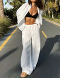 Solid Casual Shirt Pant Set - DippedShop Wholesale - #6243