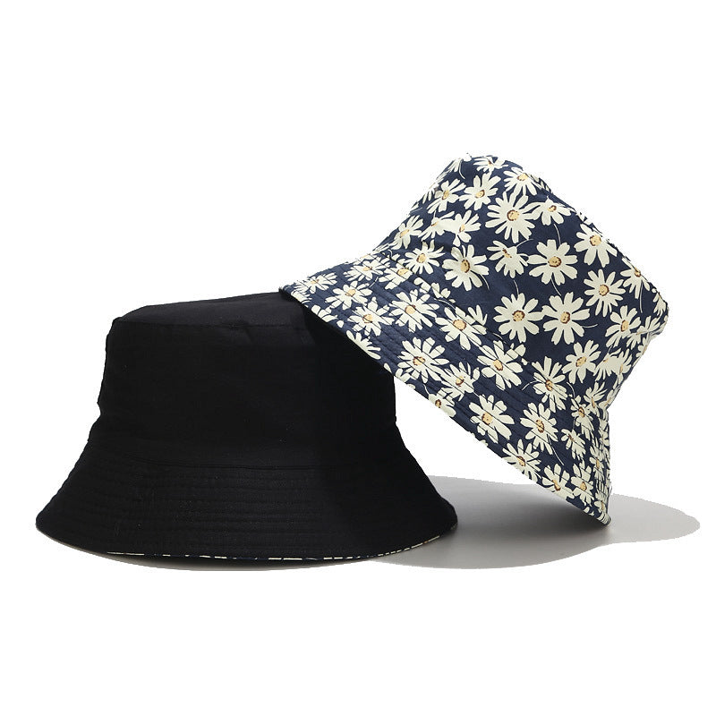Vintage Floral Print Reversible Beach Bucket Hat MK2BLW6W6HAT75