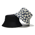Vintage Floral Print Reversible Beach Bucket Hat MK2BW6W6HAT75