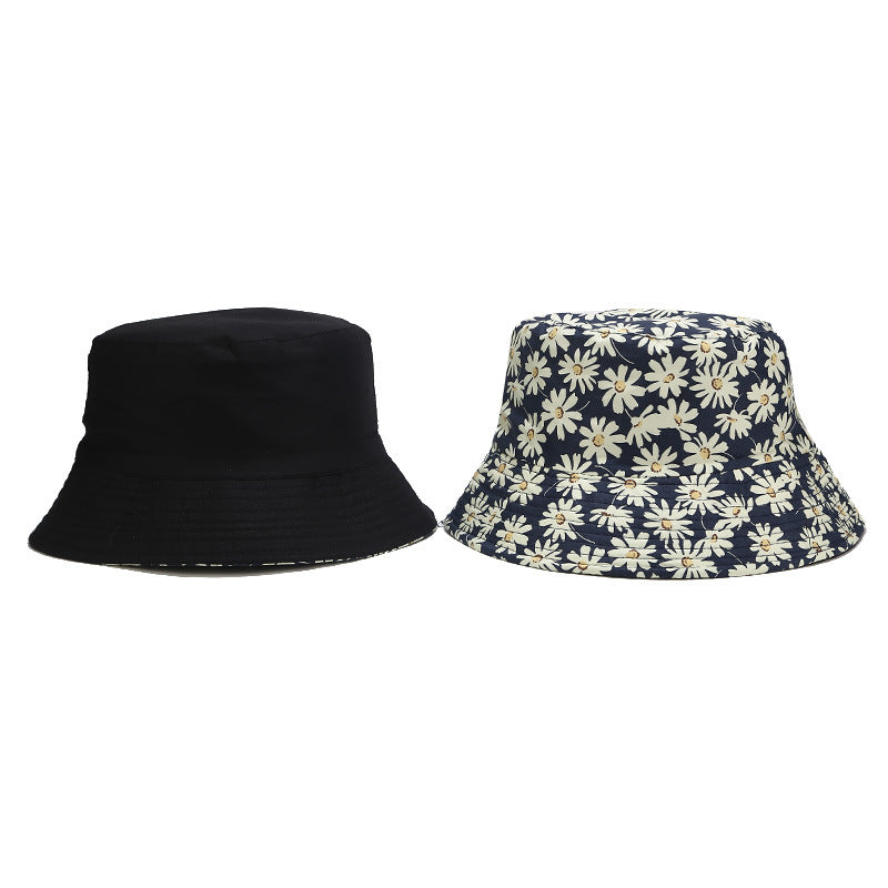Vintage Floral Print Reversible Beach Bucket Hat MK2BW6W6HAT75