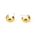 Gold Plated C Stud Earrings - DippedShop Wholesale - #6419