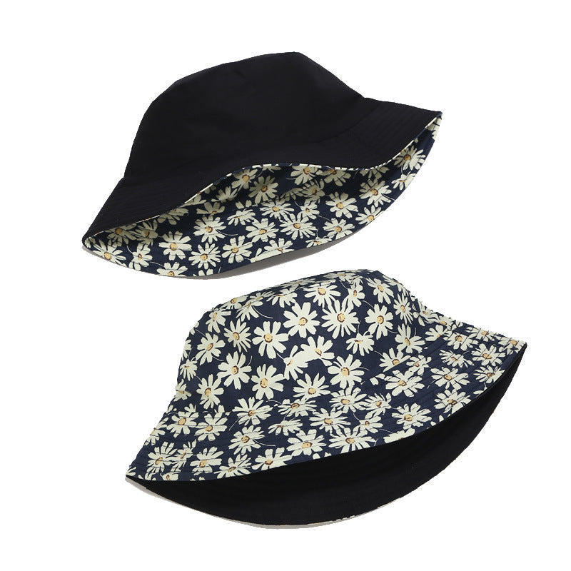 Vintage Floral Print Reversible Beach Bucket Hat MK2BW6W6HAT75