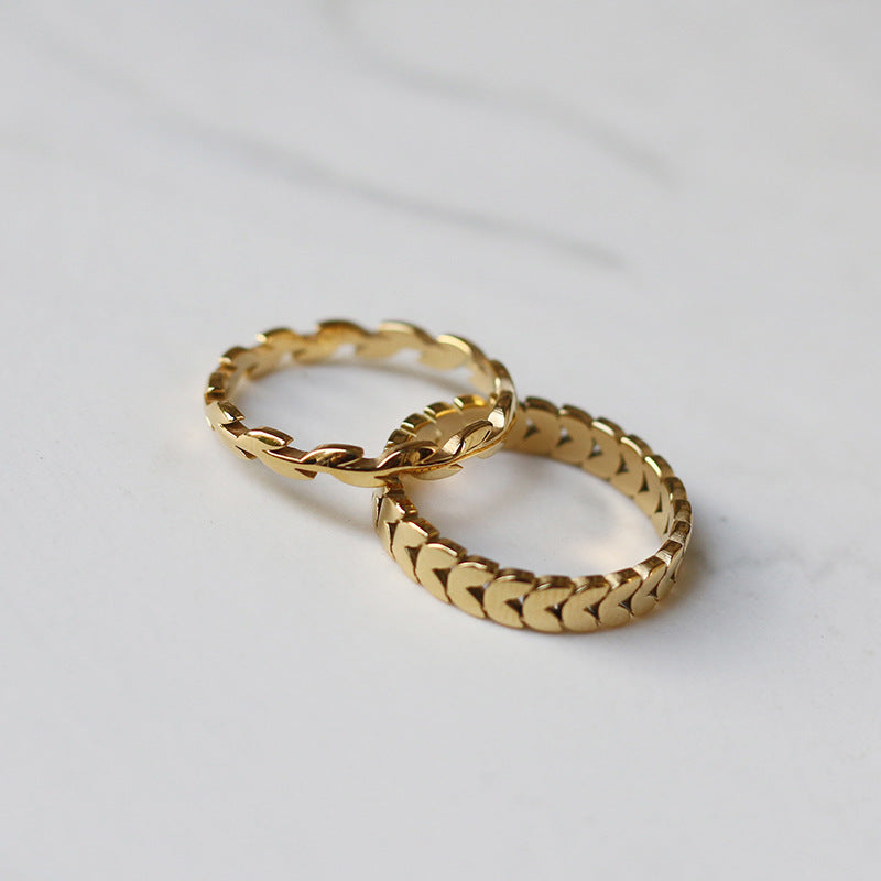 Gold Plated Stackable Ring - DippedShop Wholesale - #6947