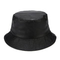 Fashion PU Leather Solid Color Bucket Hat MK2BW6W6HAT73
