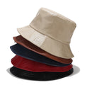 Fashion PU Leather Solid Color Bucket Hat MK2BW6W6HAT73