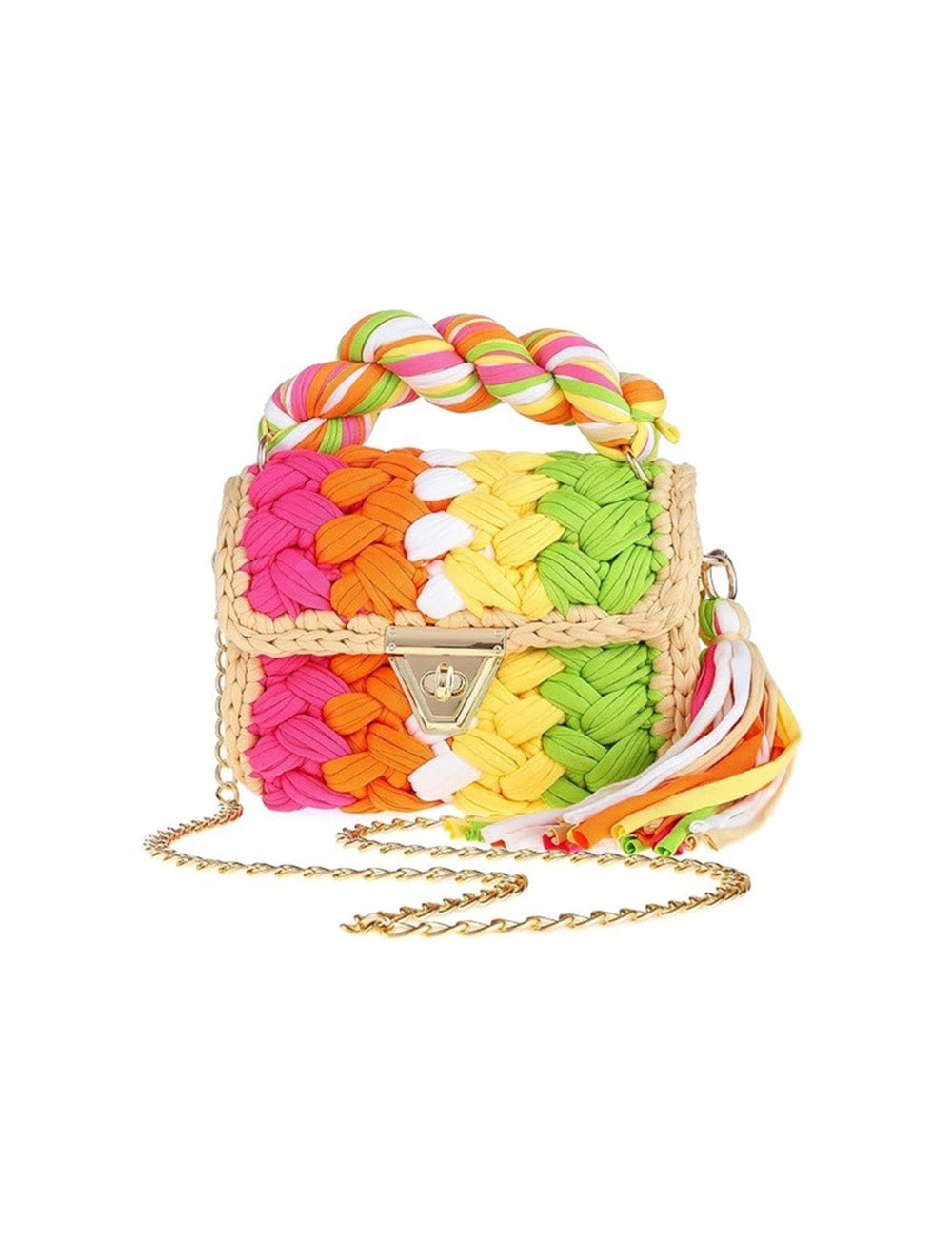 Chunky Crochet Crossbody Bag - DippedShop Wholesale - #0083