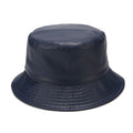 Fashion PU Leather Solid Color Bucket Hat MK2BW6W6HAT73