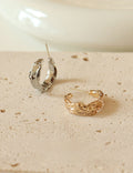 Gold Plated C-Shaped Studs - DippedShop Wholesale - #3731
