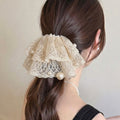 Pearl Lace Hair Scrunchie - DippedShop Wholesale - #8675