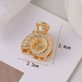Cute Gold Sea Conch Mini Hair Claw MK2MBEP6W6HCP372