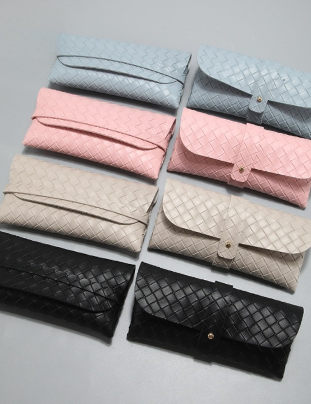 Braided PU Sunglasses Case - DippedShop Wholesale - #8963