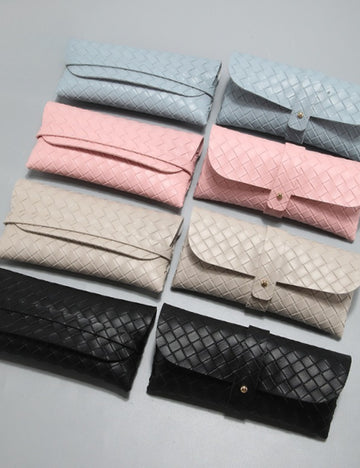 Braided PU Sunglasses Case - DippedShop Wholesale - #8963