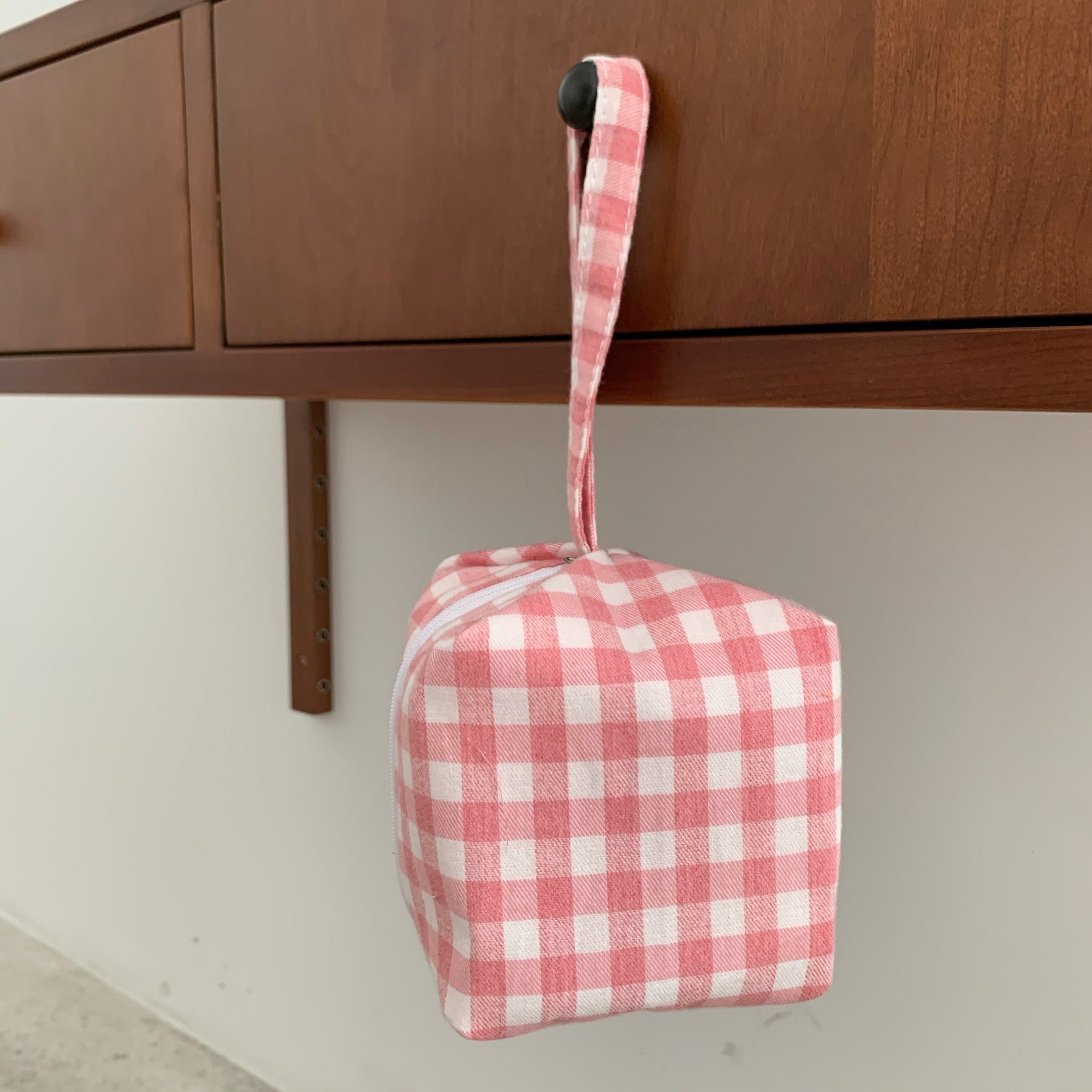 Color Contrast Plaid Mini Pouch - DippedShop Wholesale - #2387